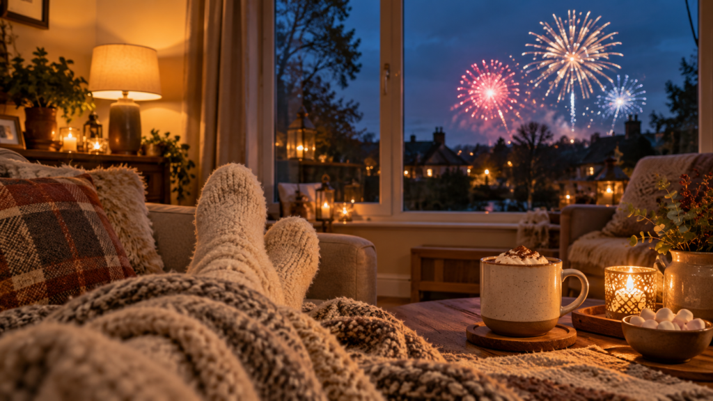 Fuzzy socks and fireworks.